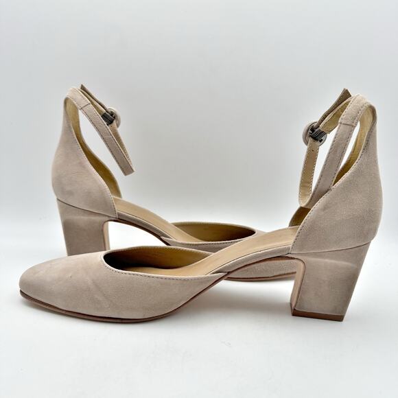 Bernardo Womens Remy Block Heel Pump US 10M EU 40 Beige Leather GUC - Picture 7 of 14